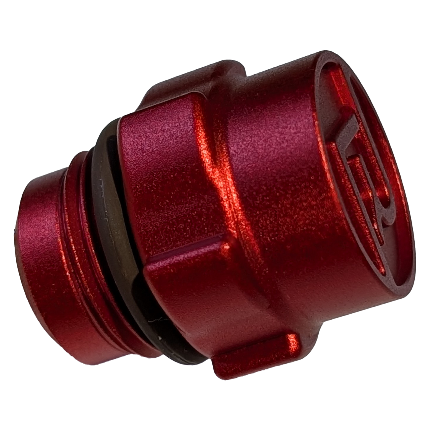 Fast Flow Spout Cap 6061 Aluminum Red Anodized with FKM/Viton Seal