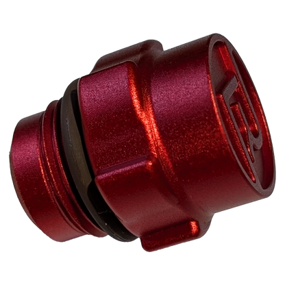 Fast Flow Spout Cap 6061 Aluminum Red Anodized with FKM/Viton Seal